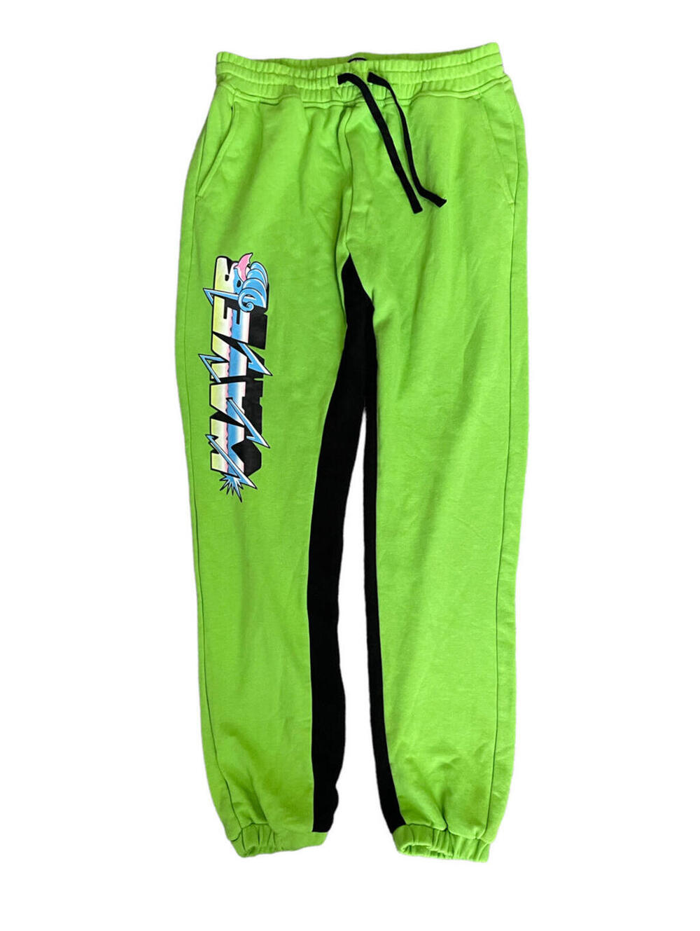 Pink Dolphin Waves Green Jogger Sweatpants Pants Men’s Size Large +